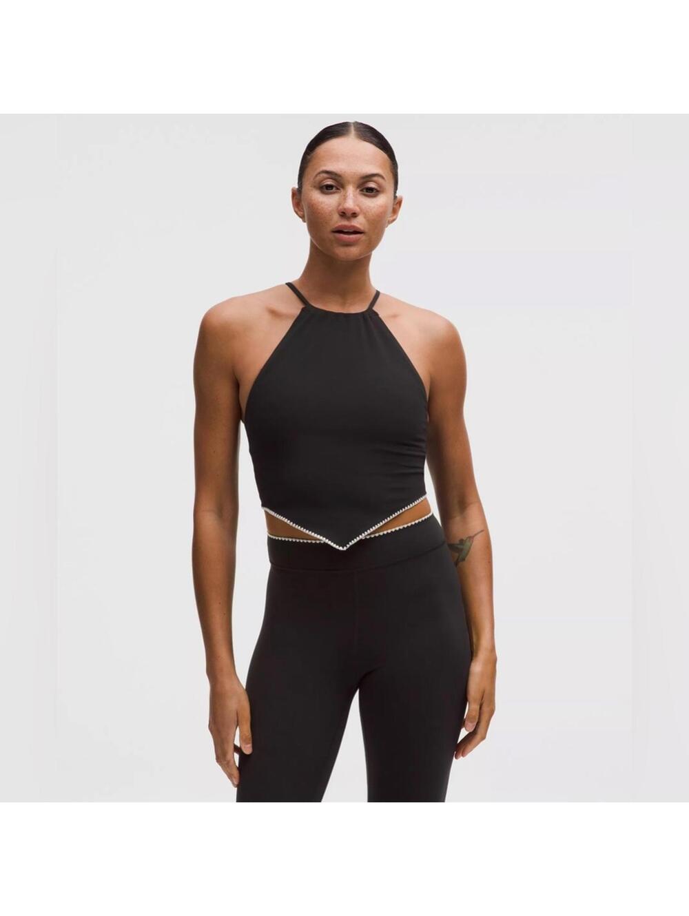 🆕🖤 Lululemon Stitch Trim Halter Tank Top - Black